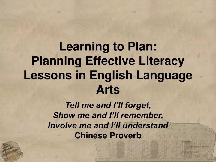 learning to plan planning effective literacy lessons in english language arts