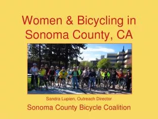 Women &amp; Bicycling in Sonoma County, CA