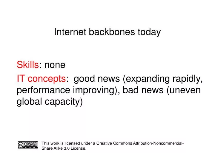 internet backbones today