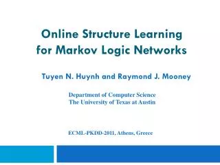 Online Structure Learning for Markov Logic Networks