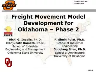 Freight Movement Model Development for Oklahoma – Phase 2