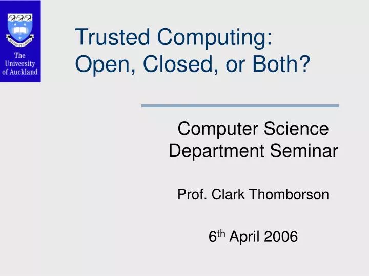 trusted computing open closed or both