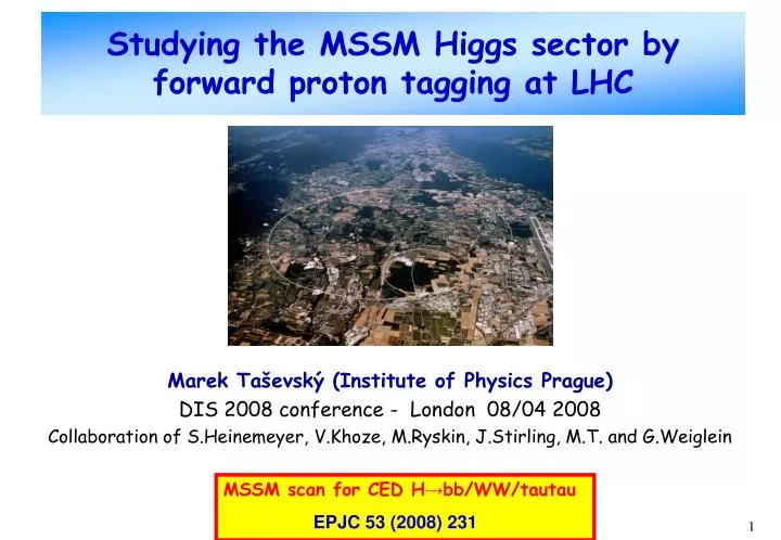 studying the mssm higgs sector by forward proton tagging at lhc