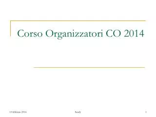 Corso Organizzatori CO 2014