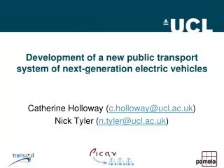 Development of a new public transport system of next-generation electric vehicles