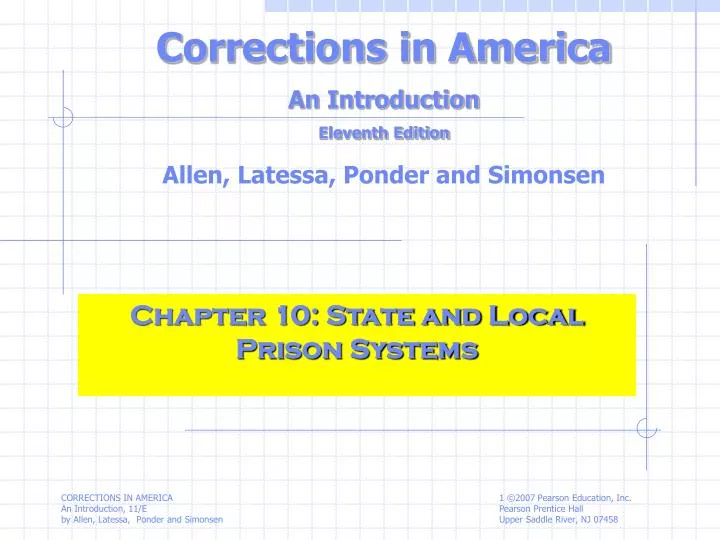 chapter 10 state and local prison systems