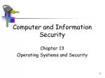 Computer and Information Security - slide 1