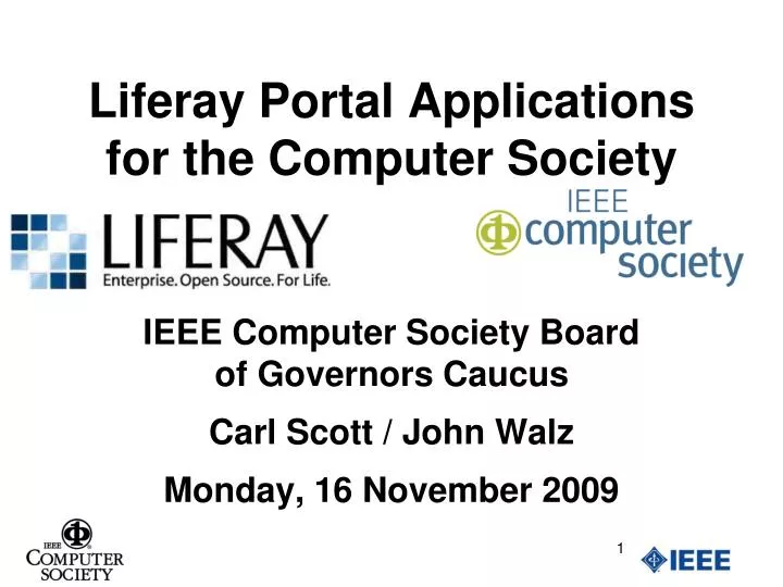 liferay portal applications for the computer society