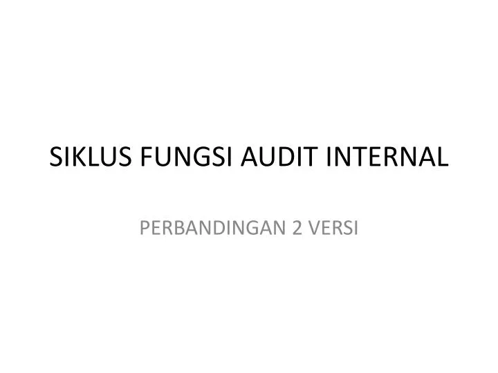 siklus fungsi audit internal