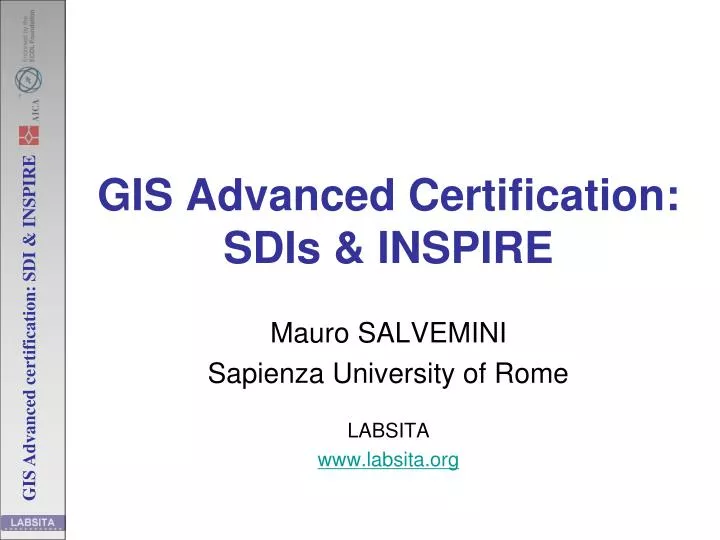 gis advanced certification sdis inspire