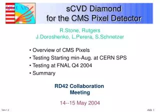 sCVD Diamond for the CMS Pixel Detector
