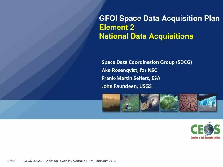 gfoi space data acquisition plan element 2 national data acquisitions