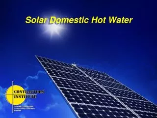 Solar Domestic Hot Water