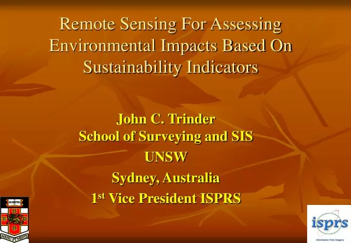 remote sensing for assessing environmental impacts based on sustainability indicators