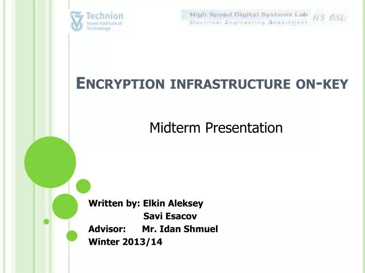 encryption infrastructure on key