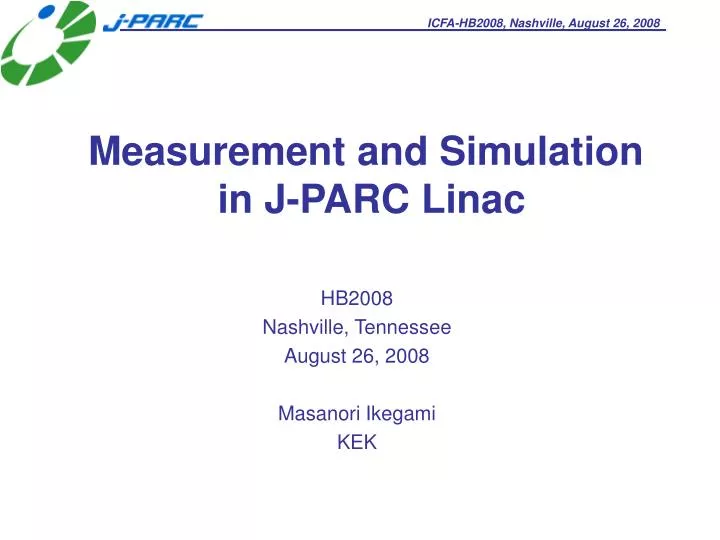 measurement and simulation in j parc linac