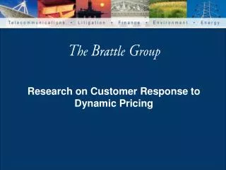 Research on Customer Response to Dynamic Pricing