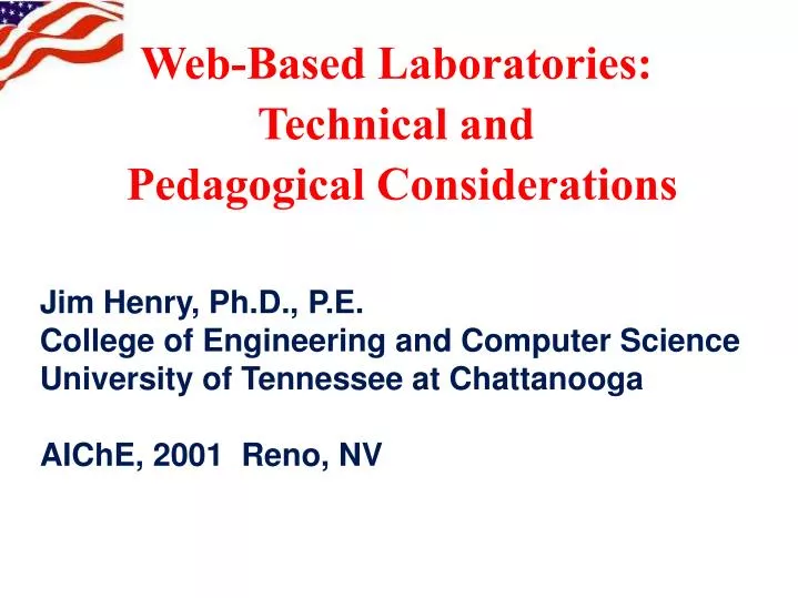 web based laboratories technical and pedagogical considerations