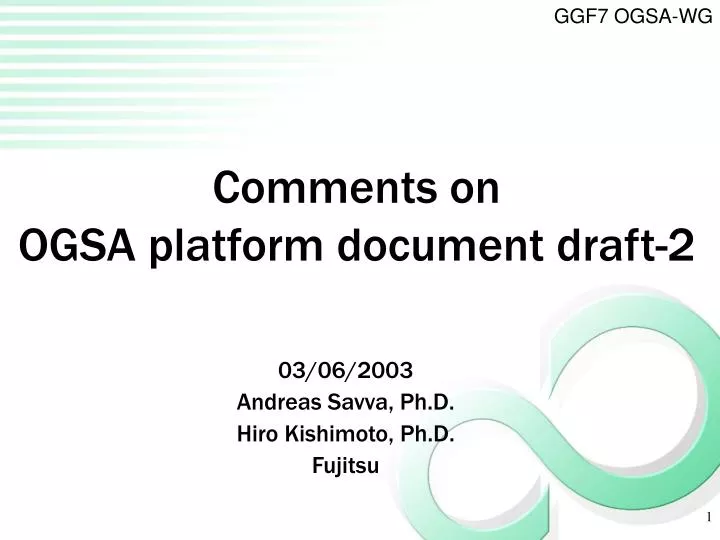 comments on ogsa platform document draft 2