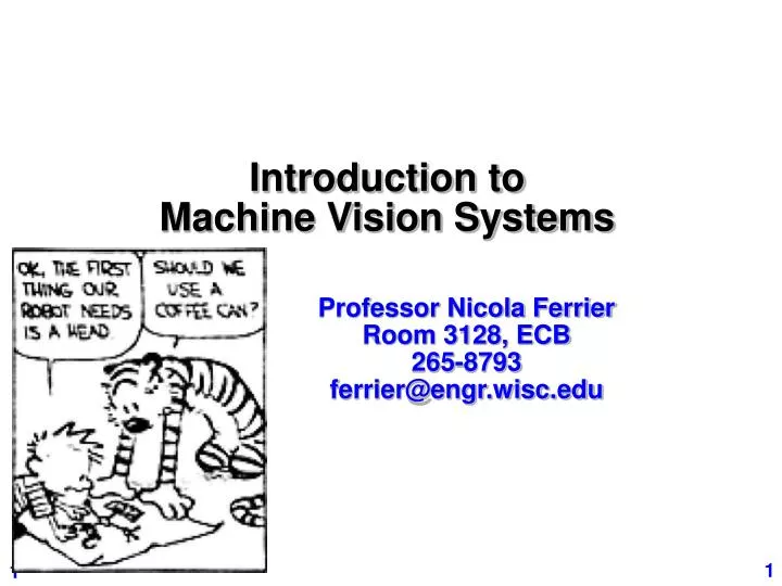 introduction to machine vision systems