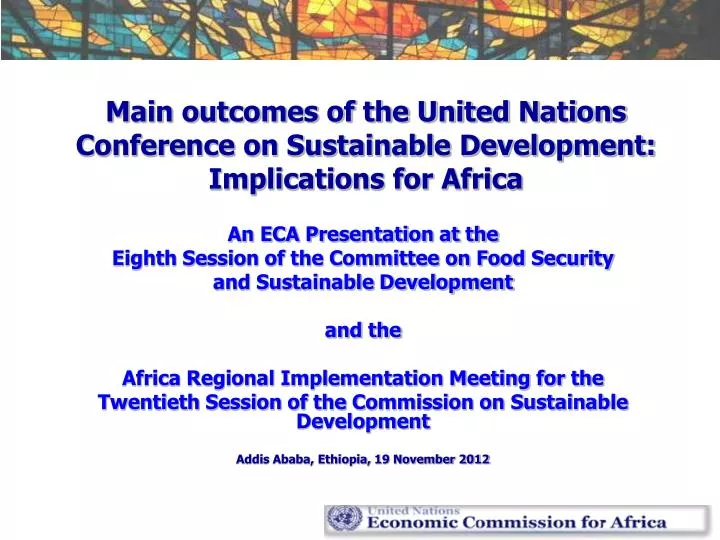 main outcomes of the united nations conference on sustainable development implications for africa