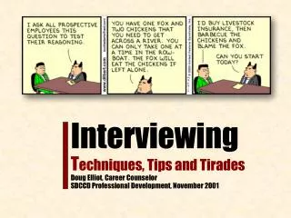 What it’s about… Preparation and Planning Interviewing – Questions Making an Impression