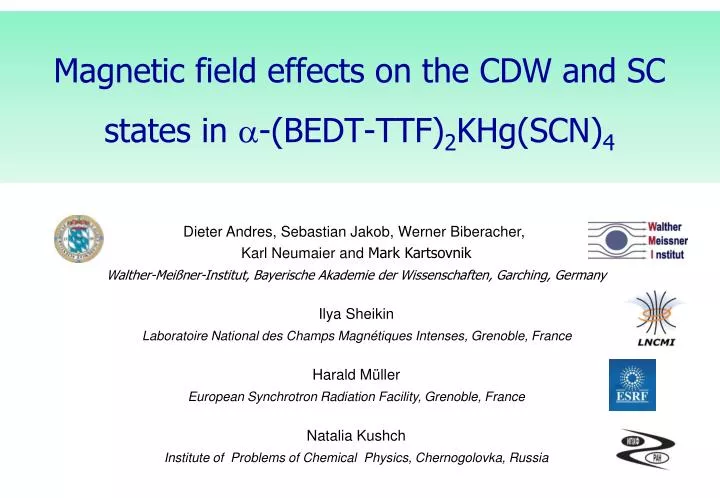 magnetic field effects on the cdw and sc states in bedt ttf 2 khg scn 4