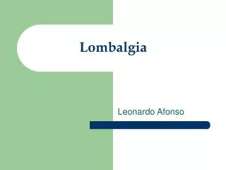 Lombalgia