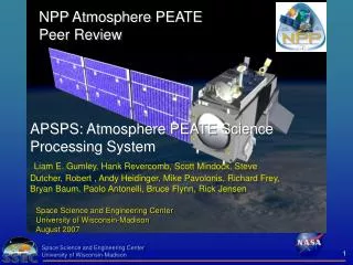 NPP Atmosphere PEATE Peer Review