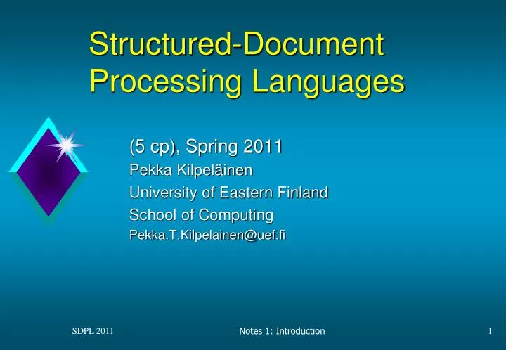 structured document processing languages