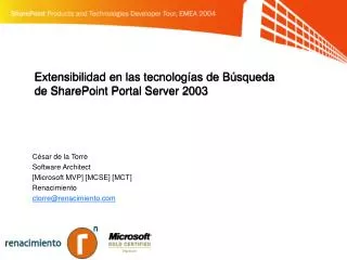 Extensibilidad en las tecnologías de Búsqueda de SharePoint Portal Server 2003