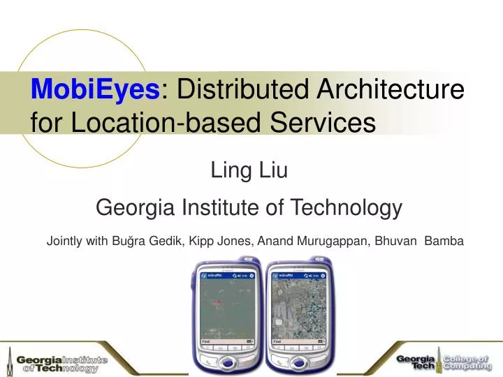 mobieyes distributed architecture for location based services