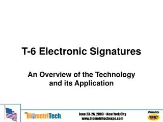 T-6 Electronic Signatures