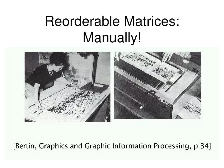 reorderable matrices manually