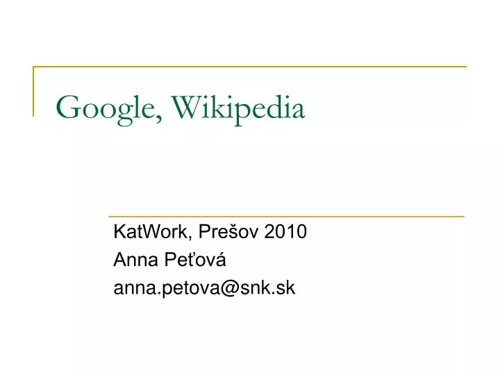 google wikipedia