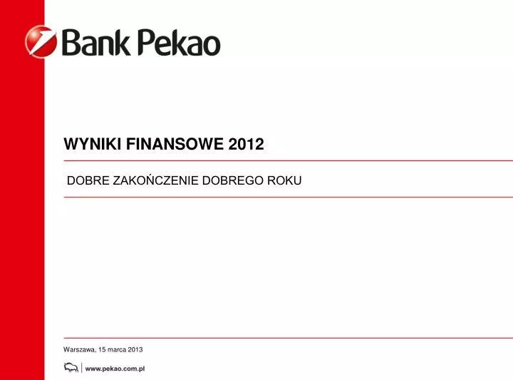 wyniki finansowe 2012