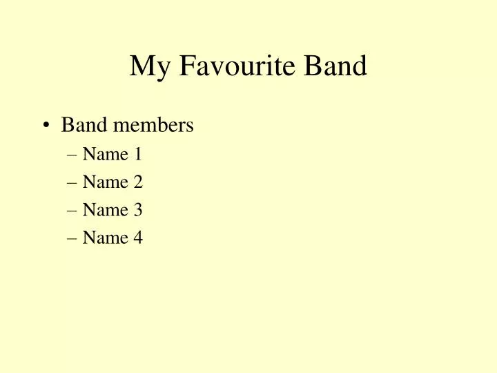 my favourite band