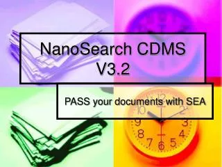 NanoSearch CDMS V3.2