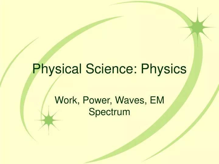physical science physics