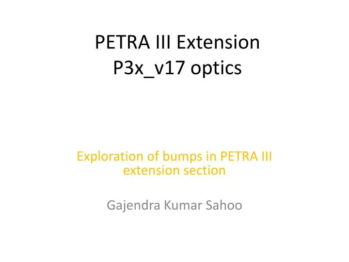 petra iii extension p3x v17 optics