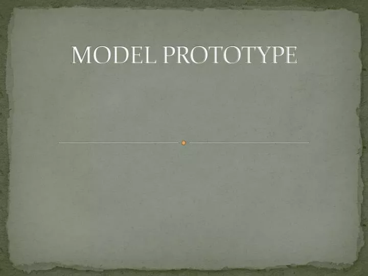 model prototype