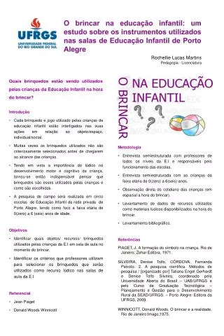 Rochellie Lucas Martins Pedagogia - Licenciatura