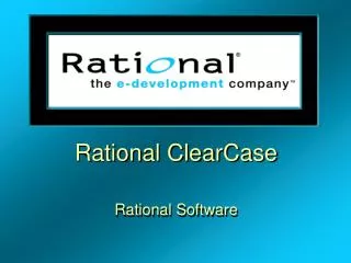Rational ClearCase Rational Software