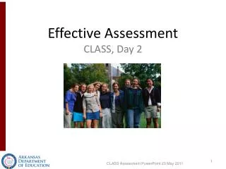 Effective Assessment CLASS, Day 2