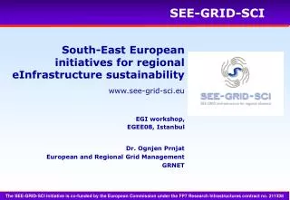 South-East European initiatives for regional eInfrastructure sustainability