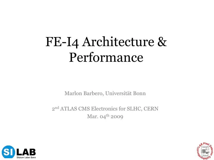 fe i4 architecture performance