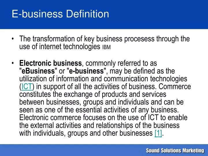 e business definition