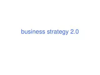 business strategy 2.0
