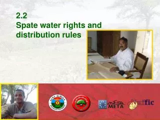 2.2 Spate water rights and distribution rules
