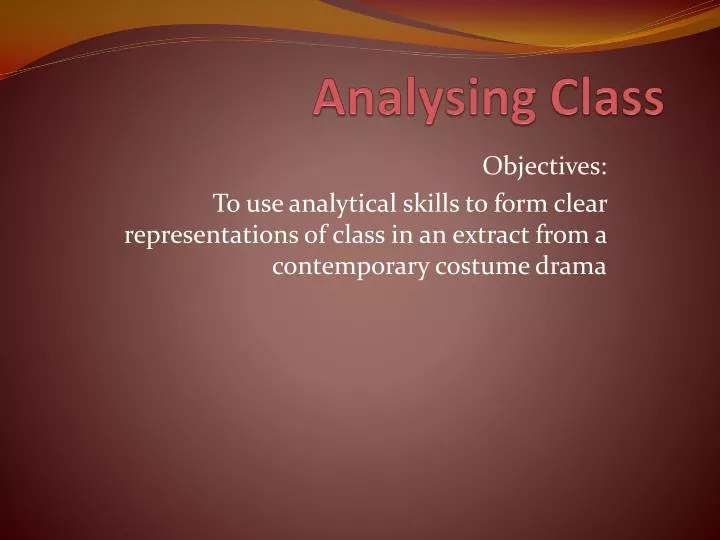 analysing class